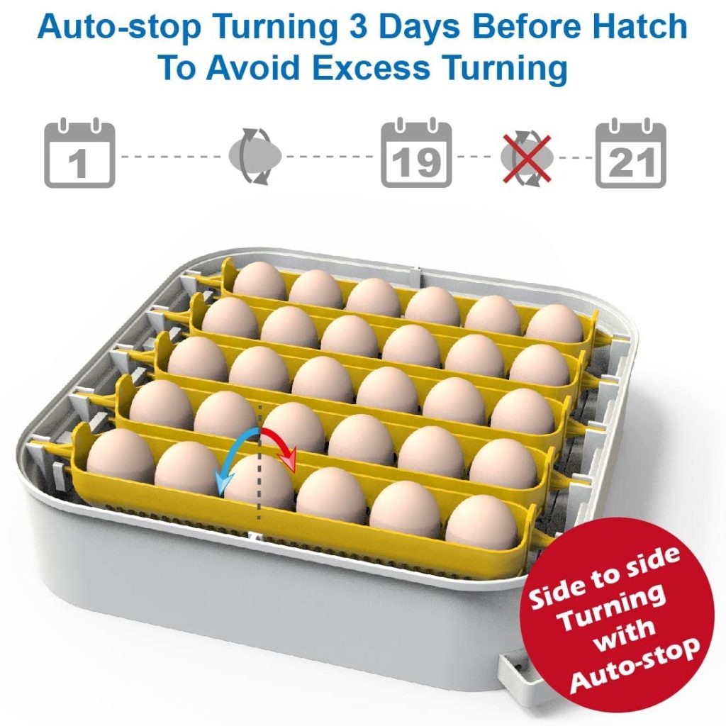 Maticoopx Egg Incubator With Humidity Display And Egg Candler